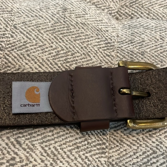 Carhartt brown leather belt size 36 - Picture 3 of 8